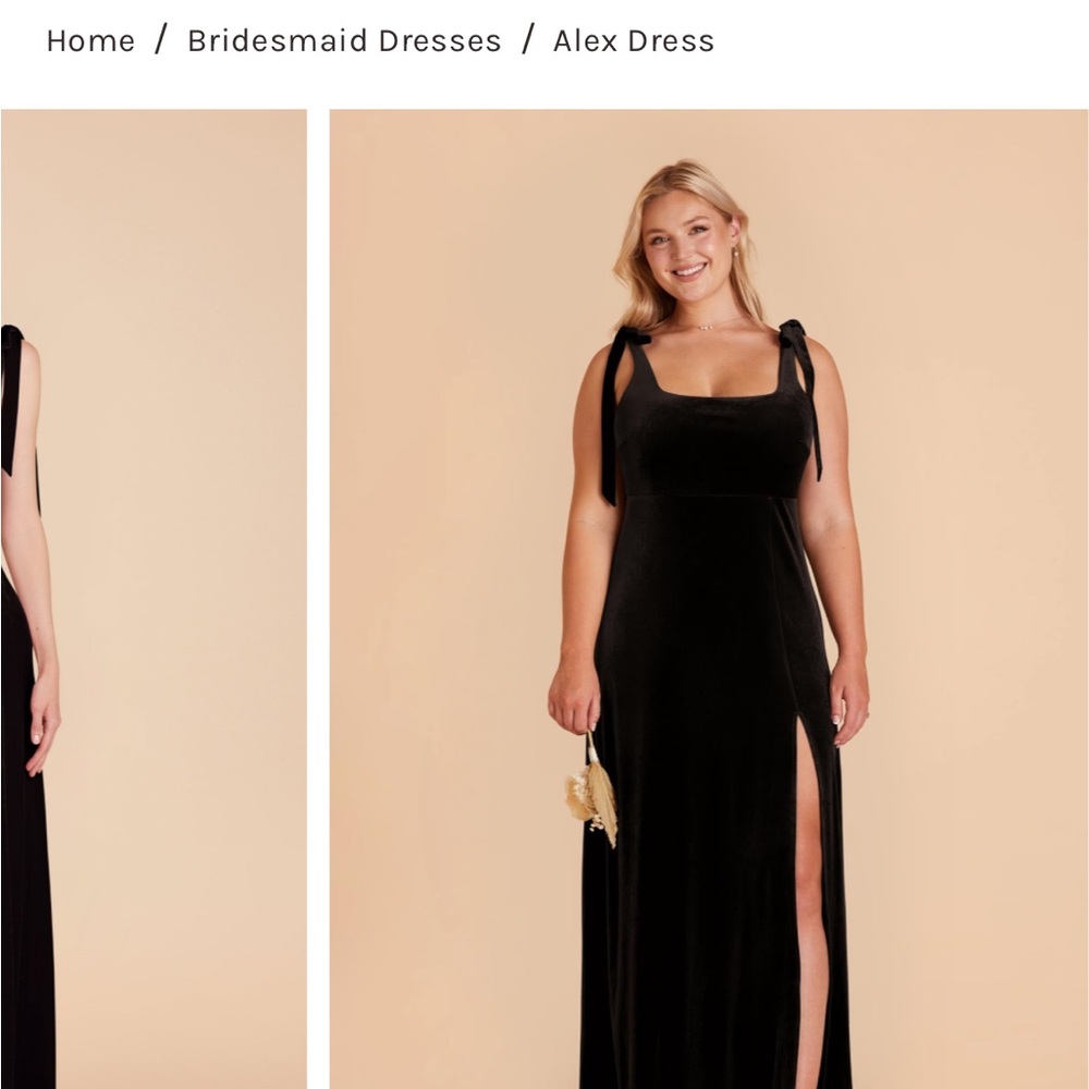 Birdy Grey Black Velvet Maxi Dress with Shoulder Ties